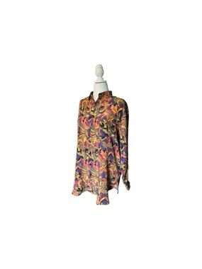 Washable Silk Paisley Button-Down Shirt